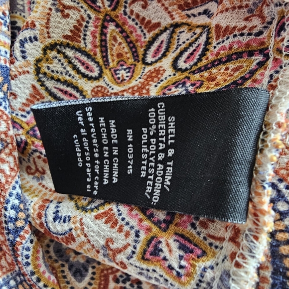 Zac & Rachel Boho Paisley Flowy Blouse - Picture 14 of 15